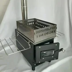 Foldable Sauna Stone Frame, Charcoal Fire Box, Heat-resistant Wood Stove, Sauna, Hiking, Fishing, Cooking, Barbecue Accessories