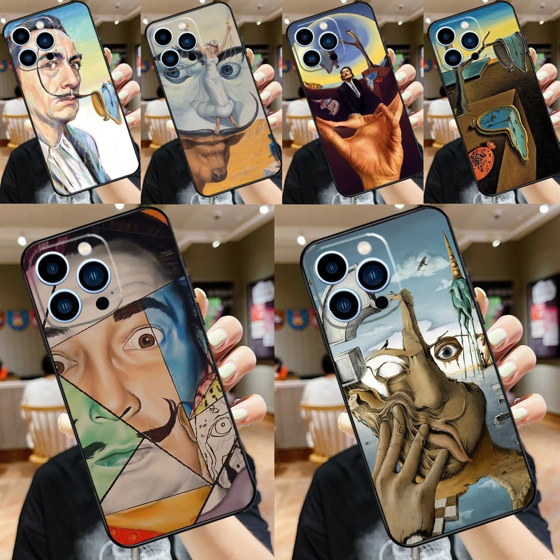 Salvador Dali Art Soft Case For iPhone 16 15 Pro Max 14 Plus 13 12 Mini 11 XS Max X XR 7 8 Back Cover