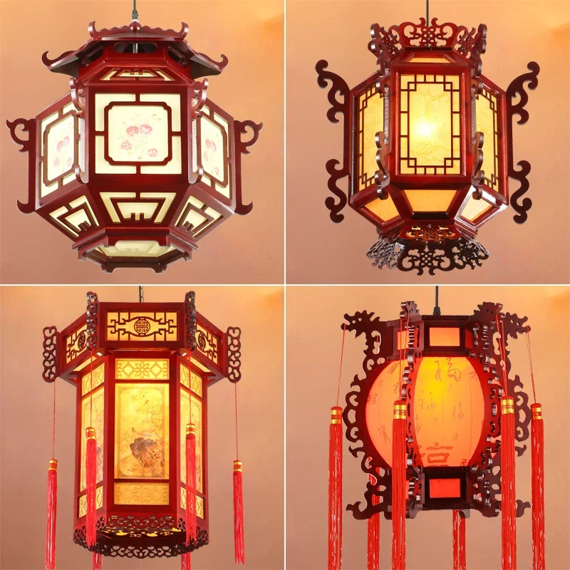 Chinese Ming and Qing Dynasty retro palace lantern corridor classical chandelier study bedroom living room Chandelier