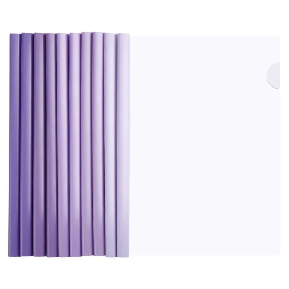 10 Pz/set Sfumatura Morandi Colore Cartella di File A4 Impermeabile Trasparente Prova di Carta di Stoccaggio Clip di Disegna Asta di File Per Ufficio Organizzatore