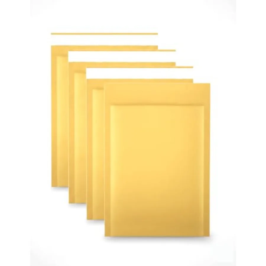 

Крафт-пакеты с пузырчатой пленкой 6x9.25, самоклеящиеся, с мягкой подкладкой, 4 шт., для отправки документов и мелких предметов, коричневые, прочные.