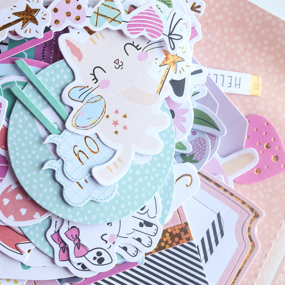 Creative Path Paper Die Cuts Ephemera Shapes Embellishments 162pc Foil Craft Material Scrapbooking Cardmaking Journal Decoration