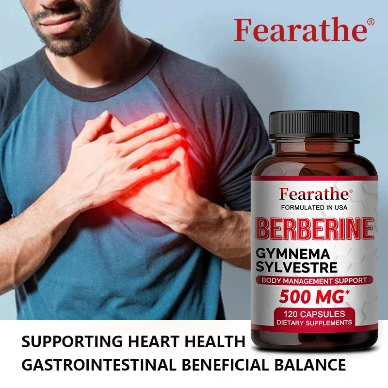 Berberine Capsules, Maximum Potency, for Blood Sugar Levels, Immune System Health, High Strength, Healthy Weight Management