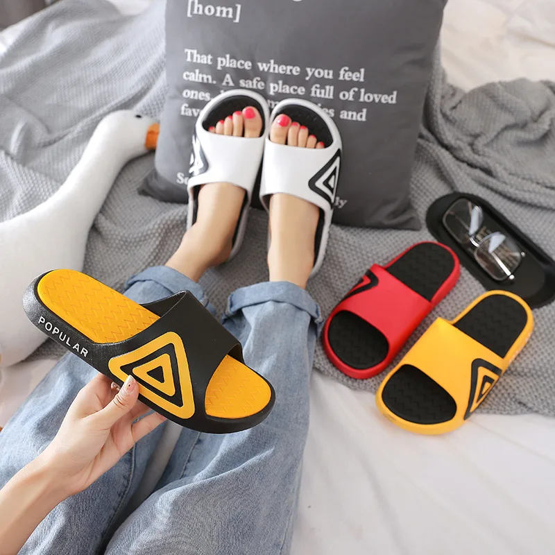 Summer Slippers For Men Women Eva Soft Bottom Slippers Indoor House Slides Flat Sandals Outdoor Beach Shoes