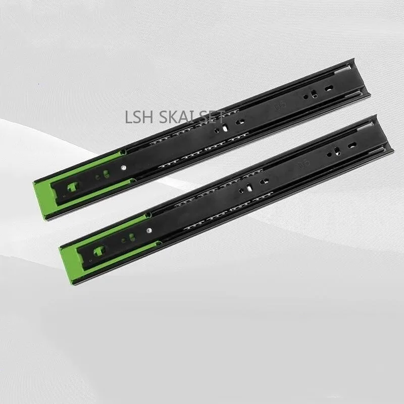 

2 шт. бесшумных направляющих с боковым креплением, высококачественные демпферные направляющие для выдвижных ящиков, мебельная фурнитура