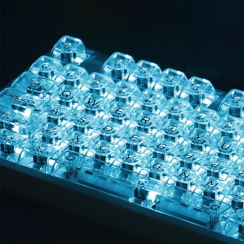 132 Keys Crystal Transparent Keycaps For MX Switch Mechanical Keyboard Gaming Keyboard CBSA Profile Black Green Yellow Key caps