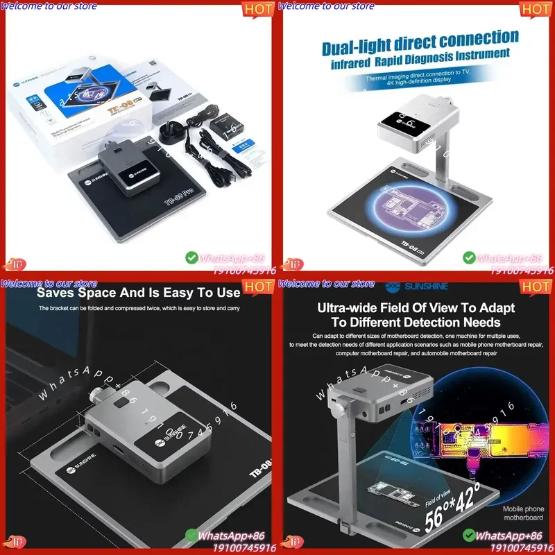 2026 TB-08 Pro Thermal Imager Dual-Light Short Circuit Leakage Detection PCB Repair Electronic Components Process Testing
