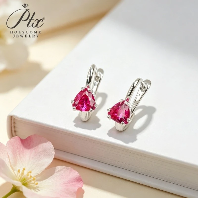 

Lab Grown Gemstone Earrings 925 Sterling Silver Round D VVS1 Anti-allergy Non Fading Elegant Studs for Women Party Gift Jewelry