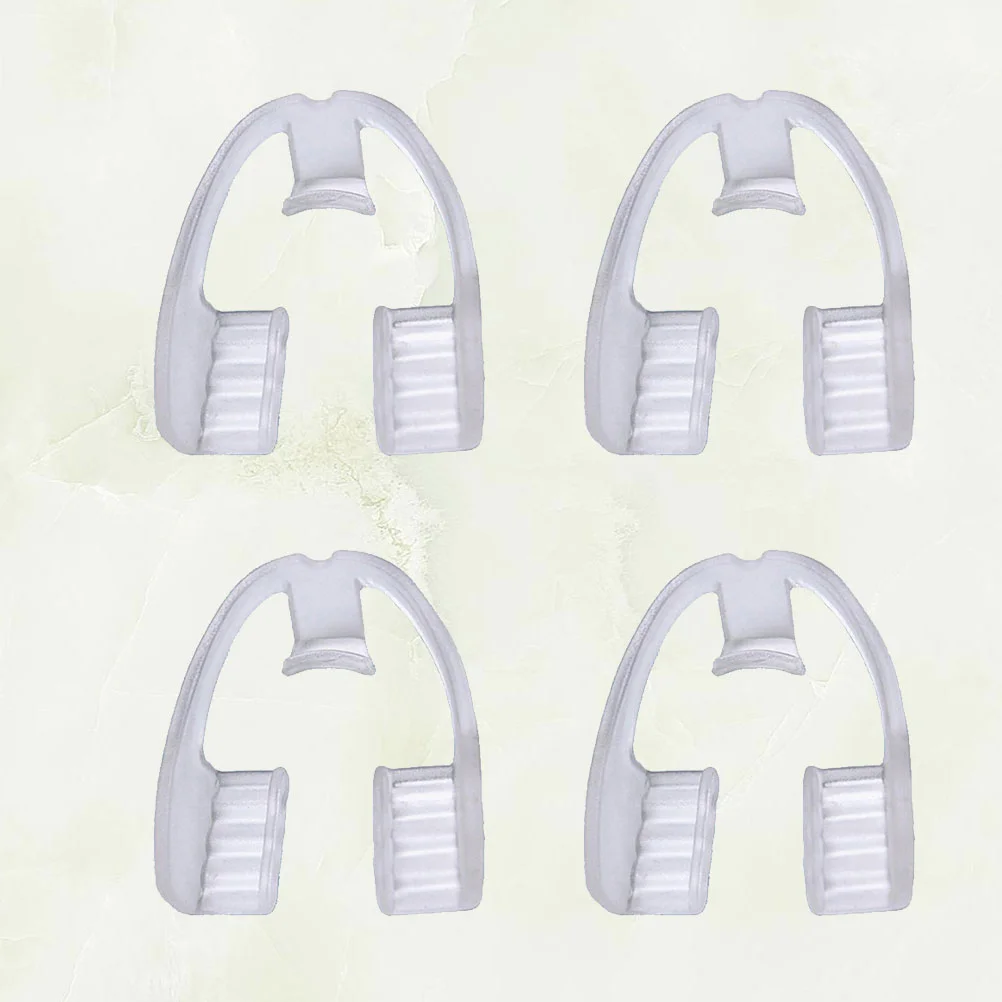 4 PCS Bruxism Teeth Caps Silicone Denture Dental Guards Tooth Grinding Mouth Long Sleeve Braces for