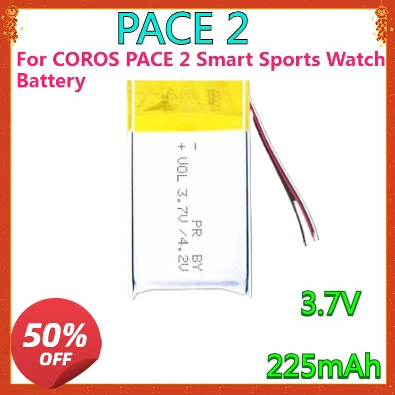 

New High Quality Replaceable Battery for COROS PACE 2 Capacity 225mAh Smart Sports Watch Battery