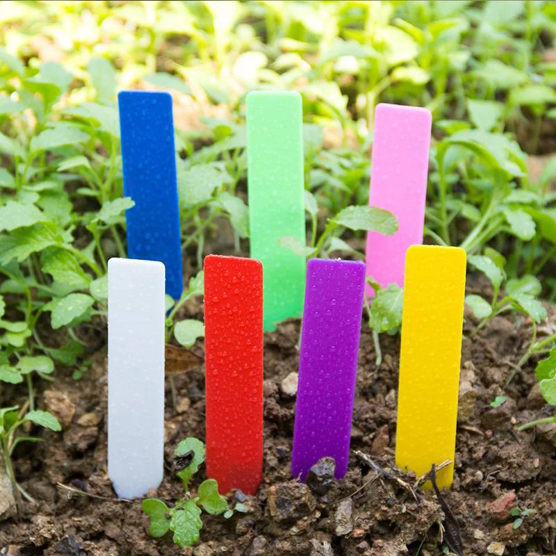 50Pcs Plant Plastic Labels Garden Supplies Nursery Seedling Tray Markers Diy Garden Decorating Tools Flower Pots Landing Tags