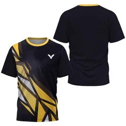 Brand New Men's T-shirt Table Tennis And Badminton Training Suit  Summer Daily Sports Shirt Large Breathable Short Sleeve Top