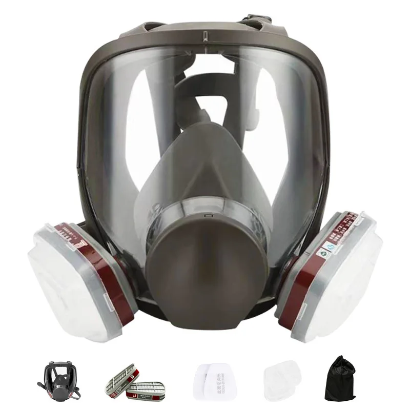 

6800 gas mask, spray paint chemical pesticide decoration dust-proof silicone dust-proof gas full mask protective mask