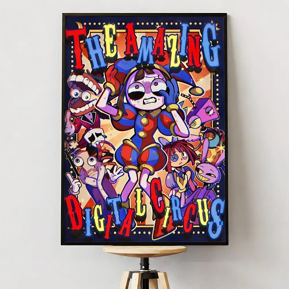 Animation A-Amazing D-Digital Circus Poster, PP, selbstklebendes, dekoratives Poster, wasserfest, für Wohnung, Schlafzimmer – Detail 5