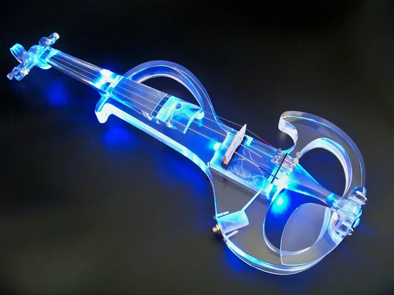 Superb transparent electronic violin, crystal electronic violin