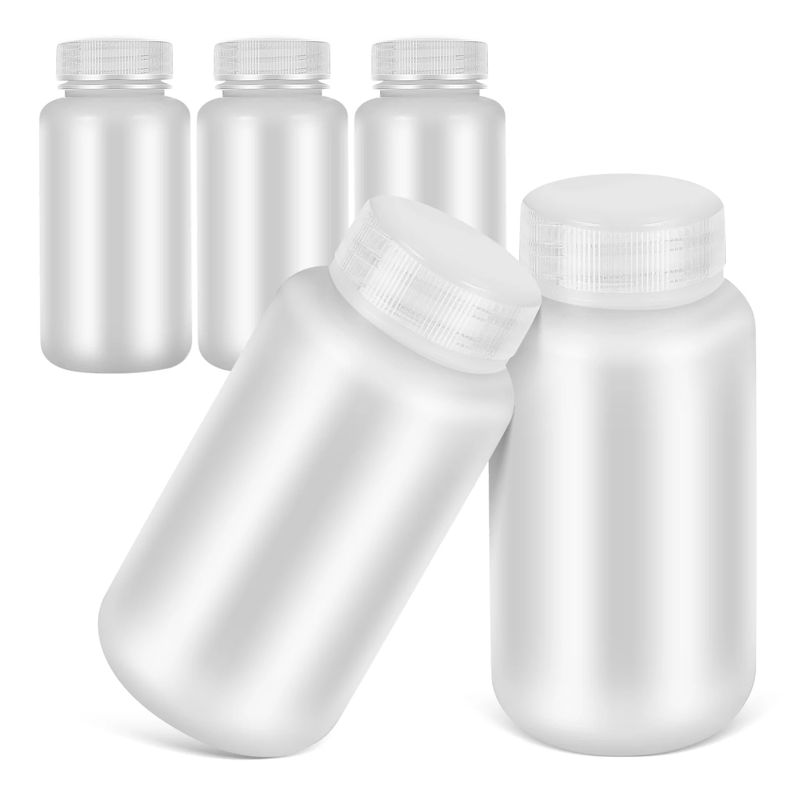 

5 Pcs Experimental Test Bottle Lab Plastic Container Small Vials with Lids The Circle