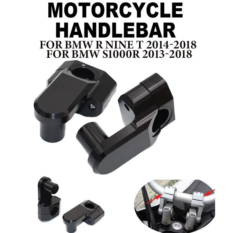 

28mm Thick Bar Handlebar Motor Mount Riser Clamps for BMW R nineT 28mm 2014 2015 2016 2017 2018 S1000R 2013-2018 2014 2015 2016