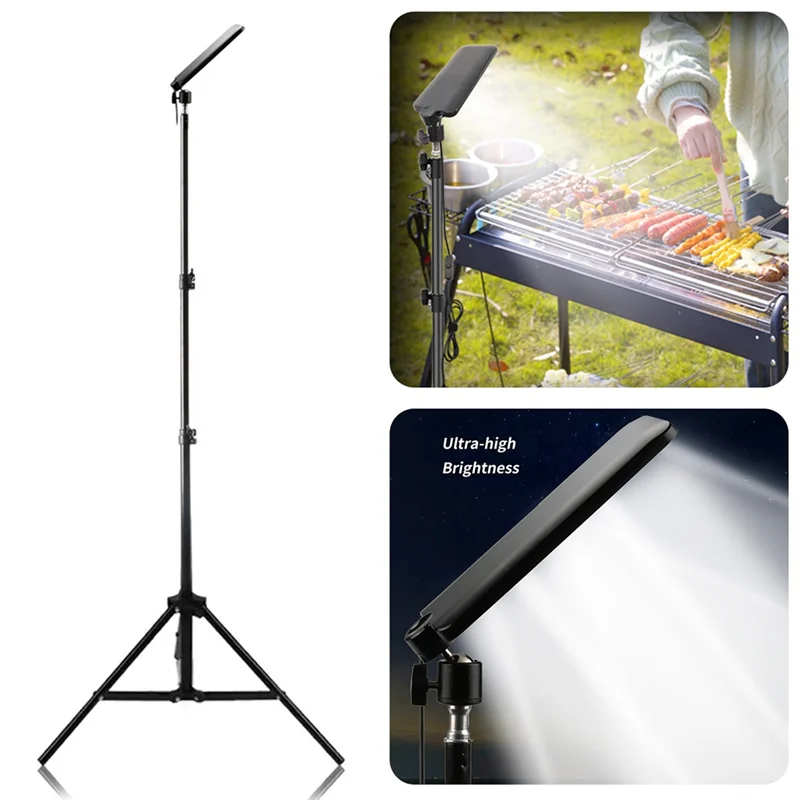 AZ-Camping Light Work Light USB قابل لإعادة الشحن 1680 Lumen حامل ثلاثي القوائم للتخييم والمشي لمسافات طويلة