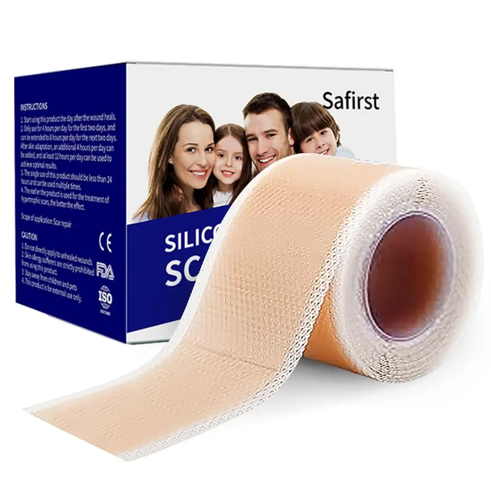 

1.5M/2M Silicone Scar Sheets Reusable and Effective Scar Cover Tape for Skin Care C-Section Keloid Surgery Burn Acne