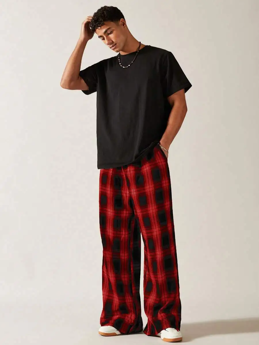 SWAVVY Men's Woven Pants, Minimalist Fashion Suitable For Summer, School, Fall