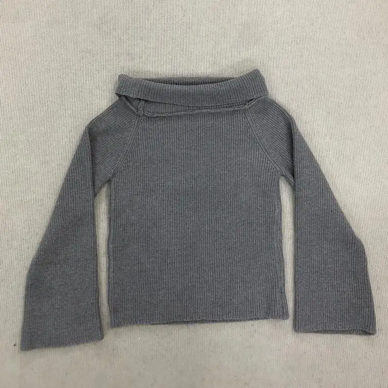 سترة محبوكة على الموضة الجديدة لعام 2025 بكتف واحد للتنحيف y2k على طراز الشارع لبدلة المرأة الدافئة في الخريف والشتاء #6