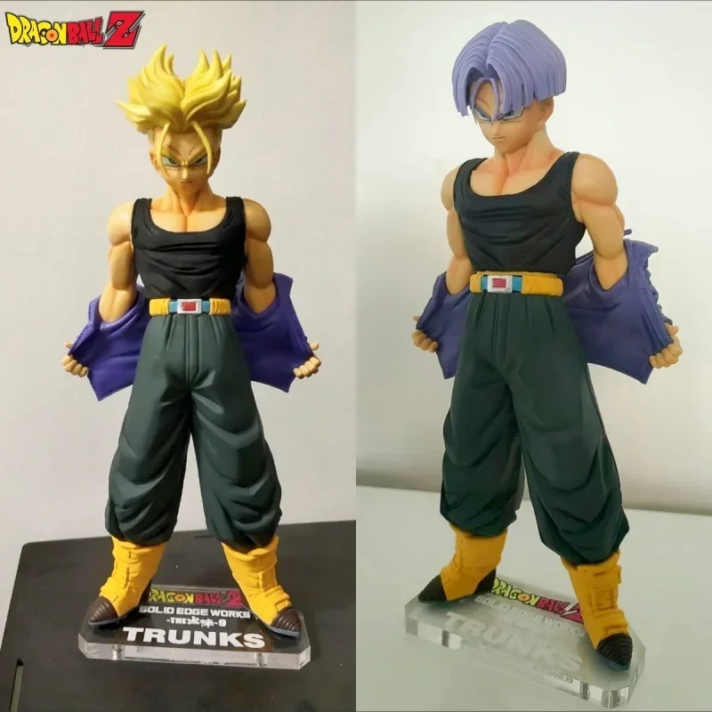 Original Dragon Ball Z Out Series 9 21cm Super Saiyan Trunks Pvc Action Figure Model Doll Toys Desktop Model Birthday Gift