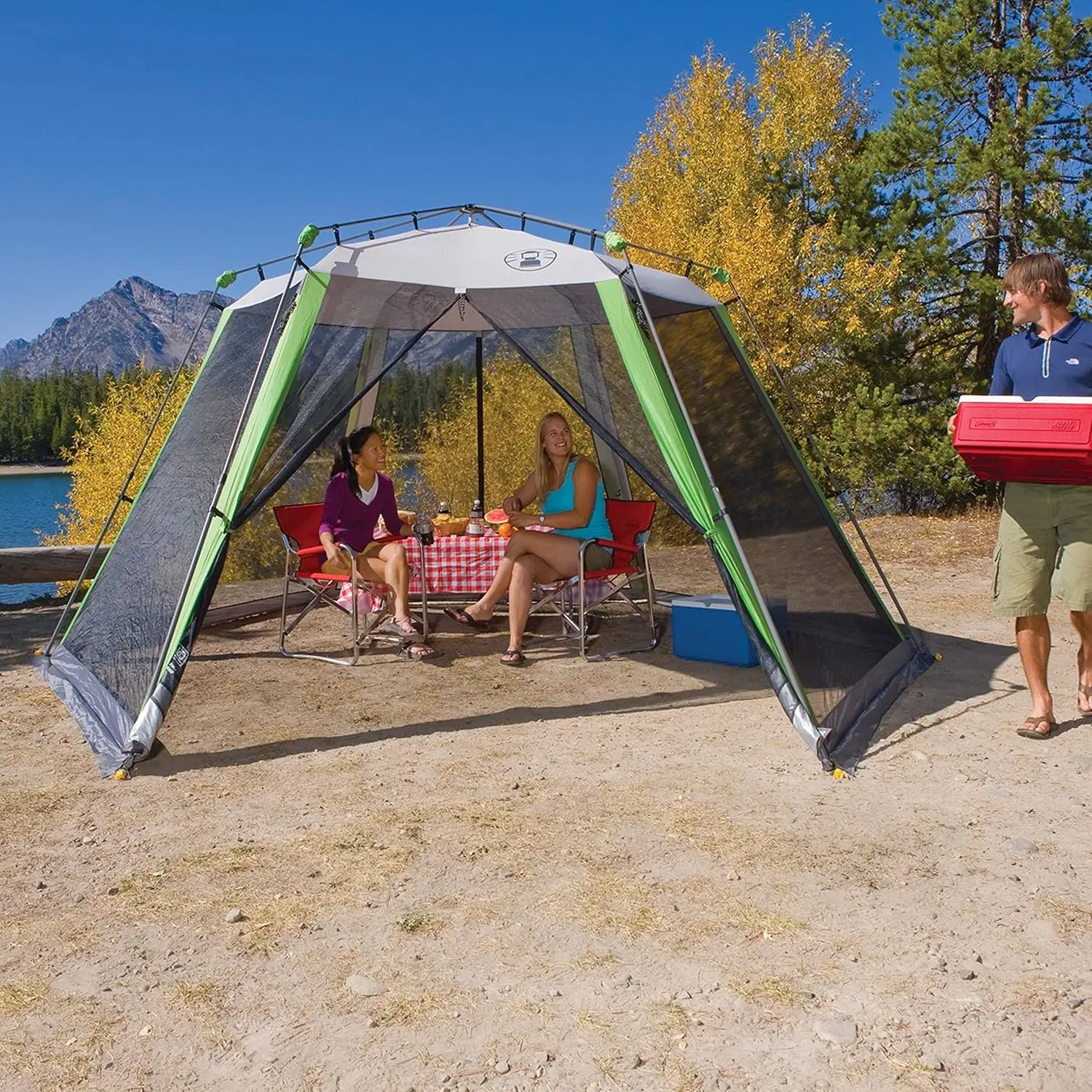 Skylodge Screened Canopy Tent with Instant Setup, 10x10/15x13ft Portable Screen Shelter with 1-Minute Setup for Bug-Free Loungin