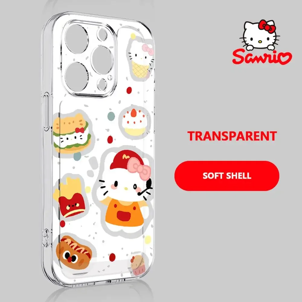 Kitty Cat Iphone Cases Iphone 16/15/14/13/12/11/x/xs/xs Max Girl Iphone 16 Promax Case Sanrio Hellokitty Anime Accessory