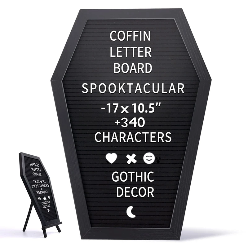 

1Set Gothic Message Board Office Home Decor Letter Board With 340 White Changeable Characters