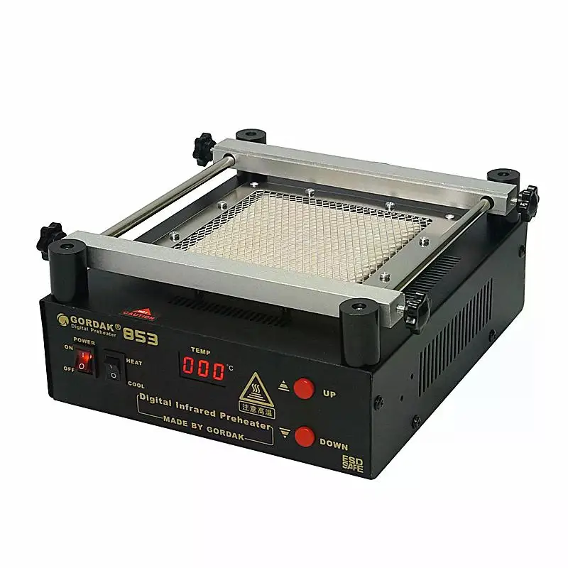 853 อินฟราเรด Preheating Station การประสาน เครื่องเชื่อมสําหรับโทรศัพท์เมนบอร์ด PCB ซ่อมความร้อน 120x120 มม. พร้อม BGA เครื่องมือ