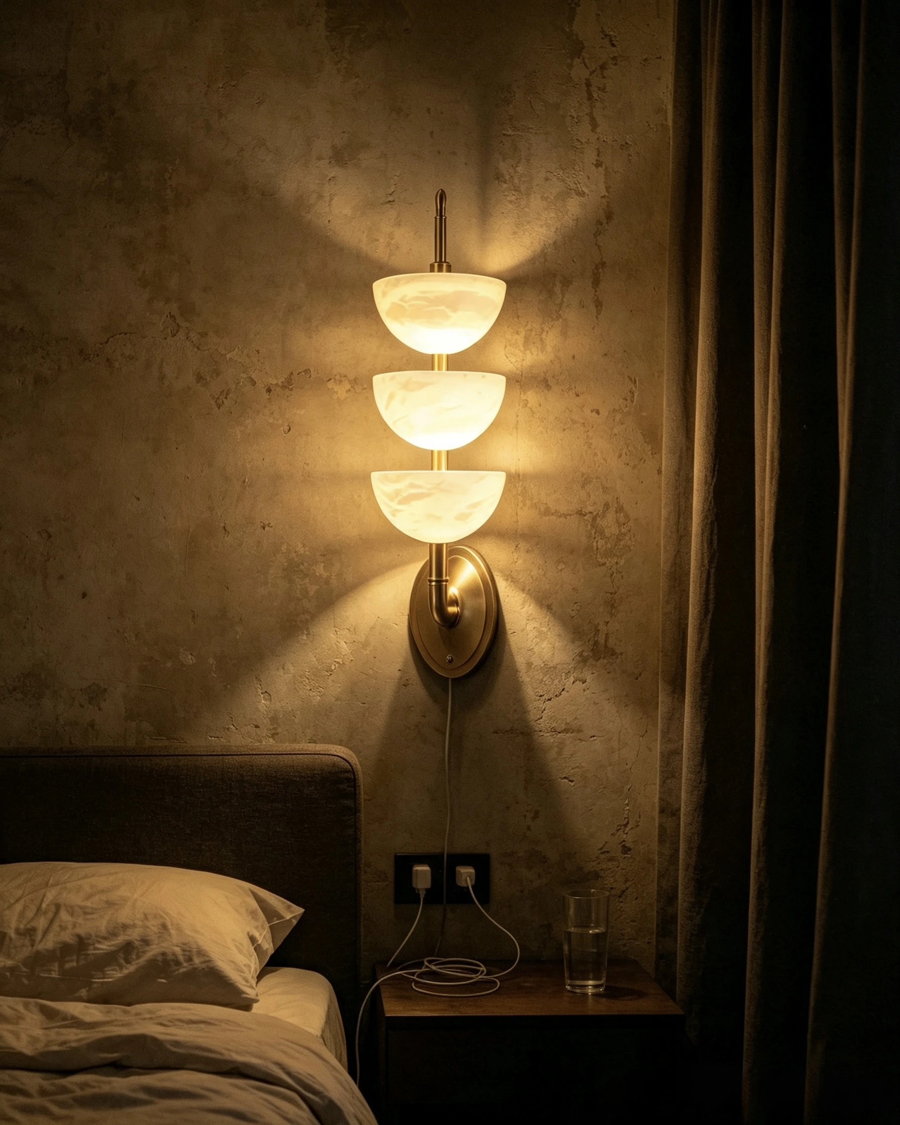 Nordic Modern Spanish Marble Wall Lamp Luxury Dining Room Bedroom Headboard French Living Room Background Lighting