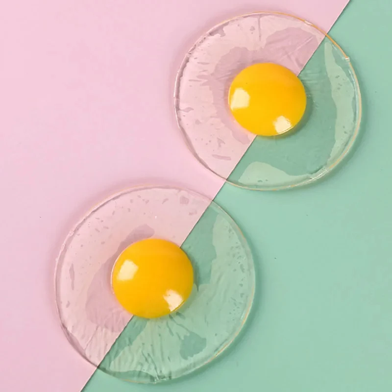 Simulation Egg Fun Elastic Soft Fake Fried Eggs Artificial Poached Egg Model Restaurant Display Props Kids Playhouse Kitchen Toy