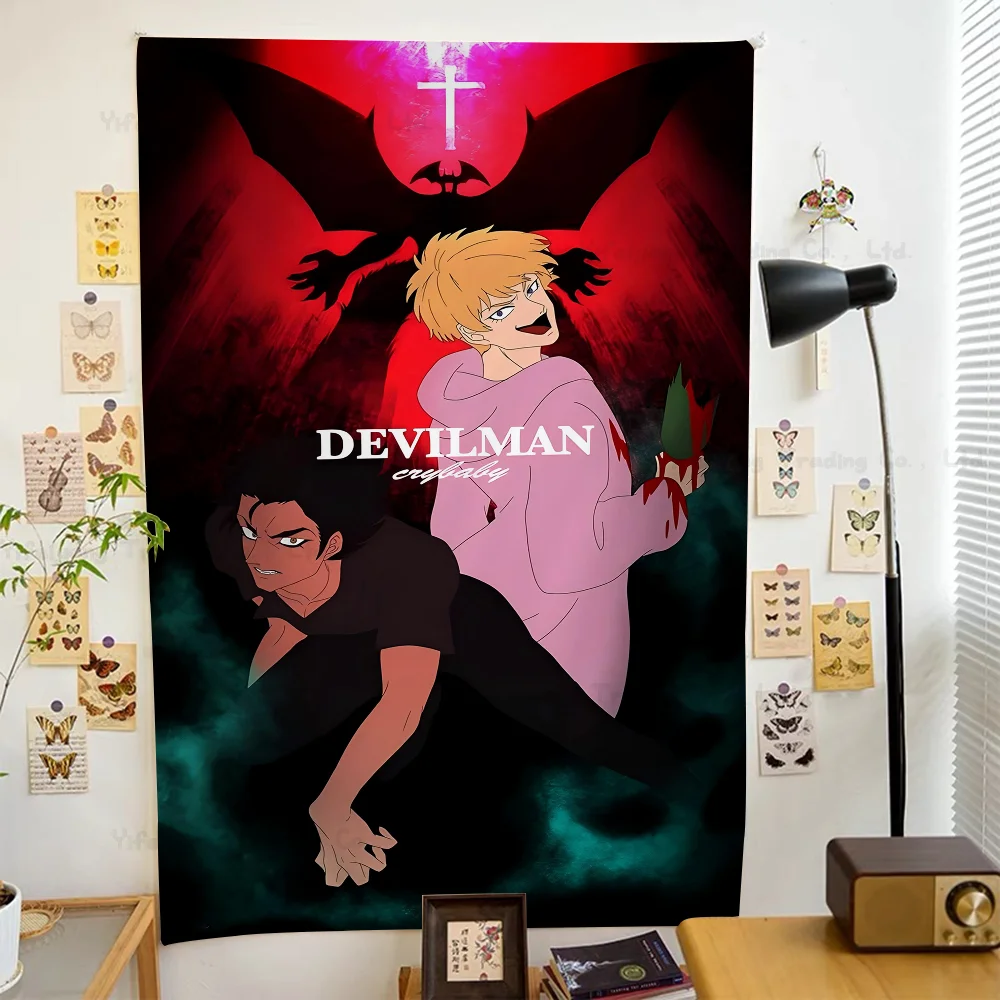 Devilman Crybaby Anime Colorful Tapestry Wall Hanging Cheap Hippie Wall Hanging Bohemian Wall Tapestries Mandala Hanging Sheets