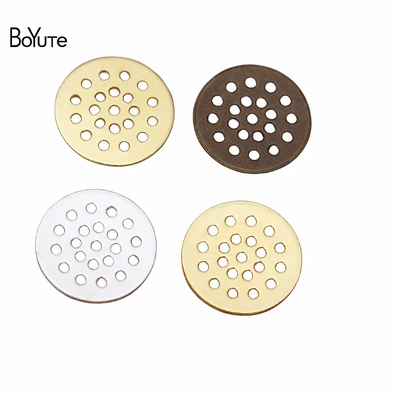 

BoYuTe (100 Pieces/Lot) 12MM Flat Base Metal Brass Materials Diy Hand Made Jewelry Accessories Wholesale