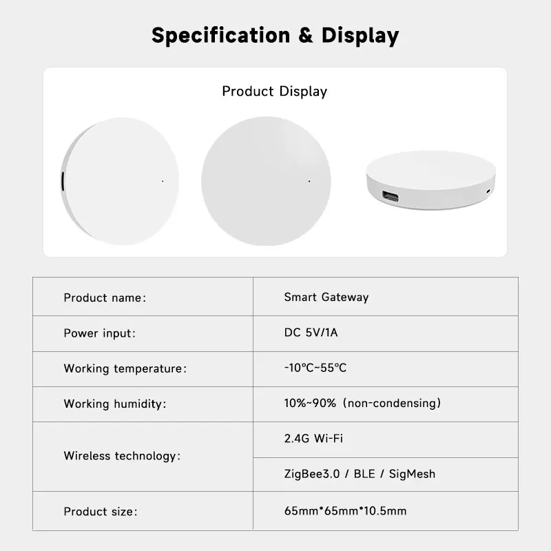 Tuya Zigbee Draadloze Gateway Smart Home Automation Hub Voor Zigbee Bluetooth-Apparaten Smart Life App Control Alexa Google