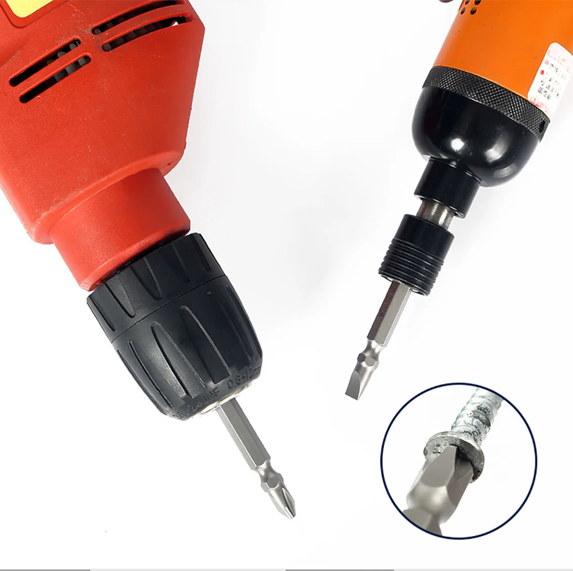 1-5pcs Double Hex Shank Magnetic PH2 Phillips and 6mm Flat Slot Screwdriver Bit Set 50/65/100/150/200mm Length