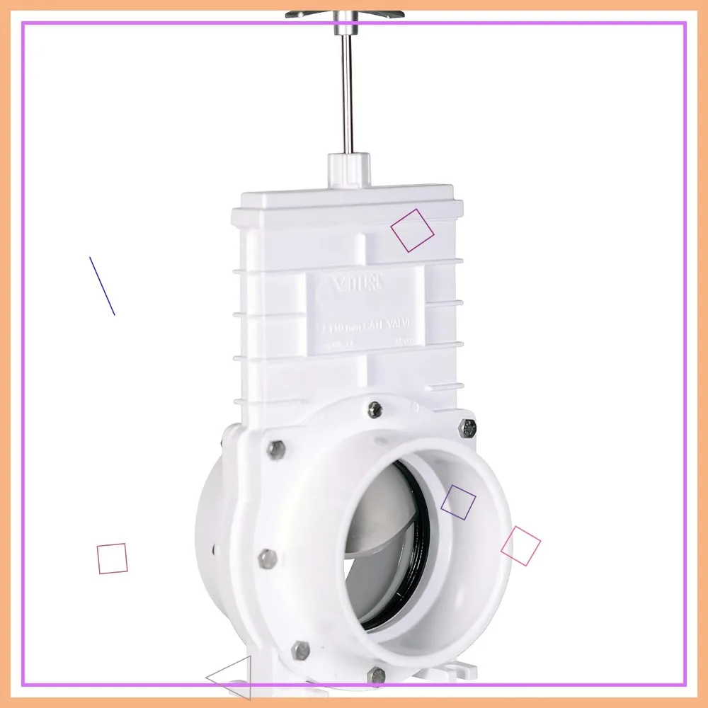 

Задвижка ПВХ 4 дюйма с лопаткой из нержавеющей стали для прудов с карпами кои, аквакультуры, канализационных линий - белая