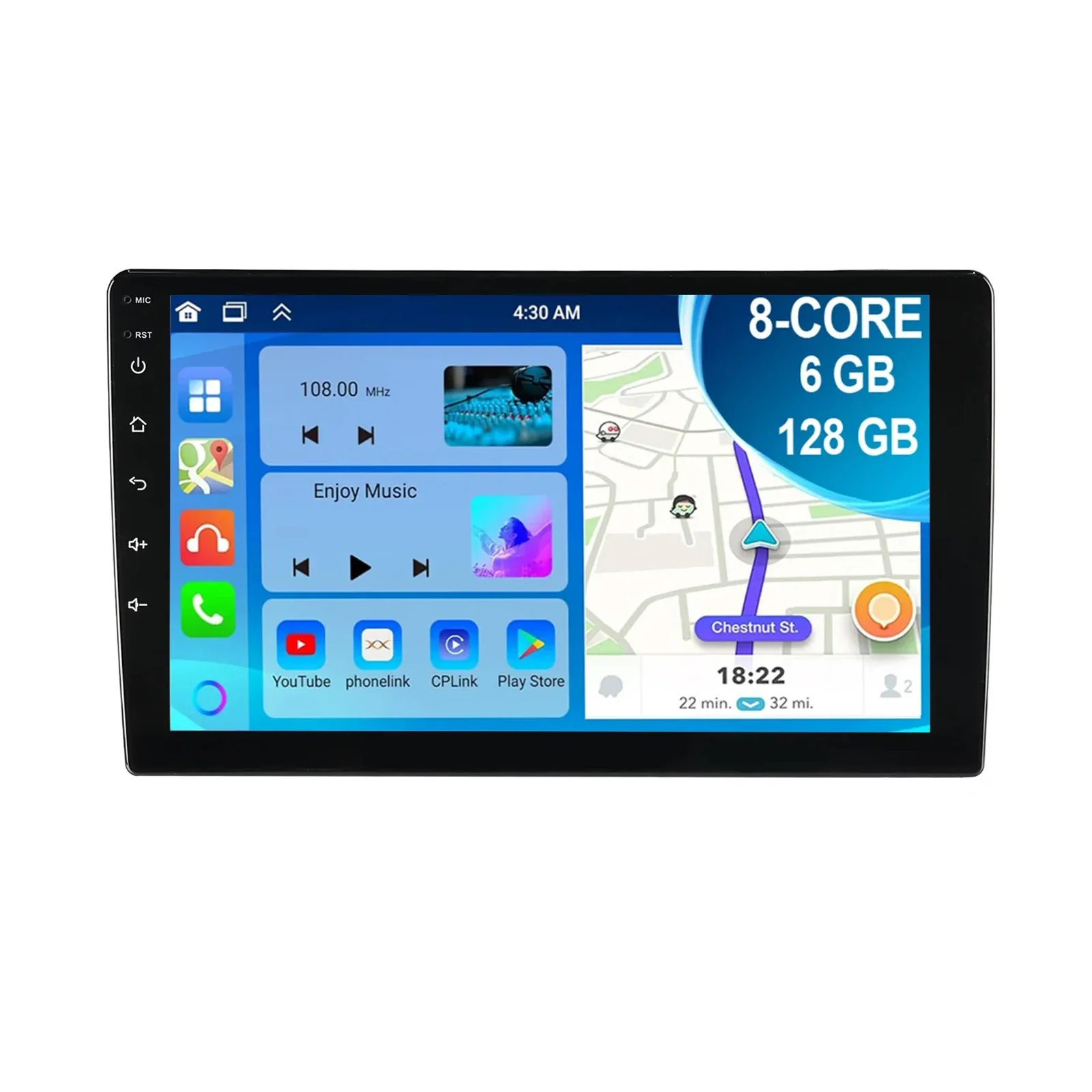 ESSGOO 7 "/9"/10 "Android15 8-Core 6 + 128G Autoradio Draadloos Carplay GPS Navi BT AM FM RDS WIFI QLED Touchscreen 4G LTE SWC 2 DIN - afbeelding 2