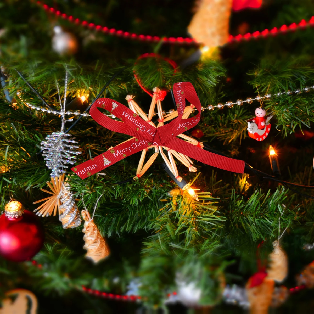 

5 Patterns Printed Fabric Ribbon Christmas Theme Diy Craft Decoration Gift Wrap Party Supplies Ribbons For Crafts