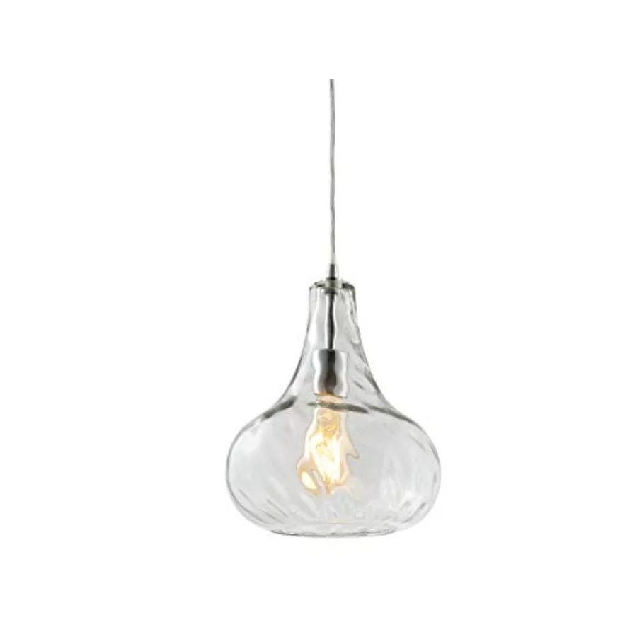 Adjustable Height Chrome Schoolhouse Pendant Light