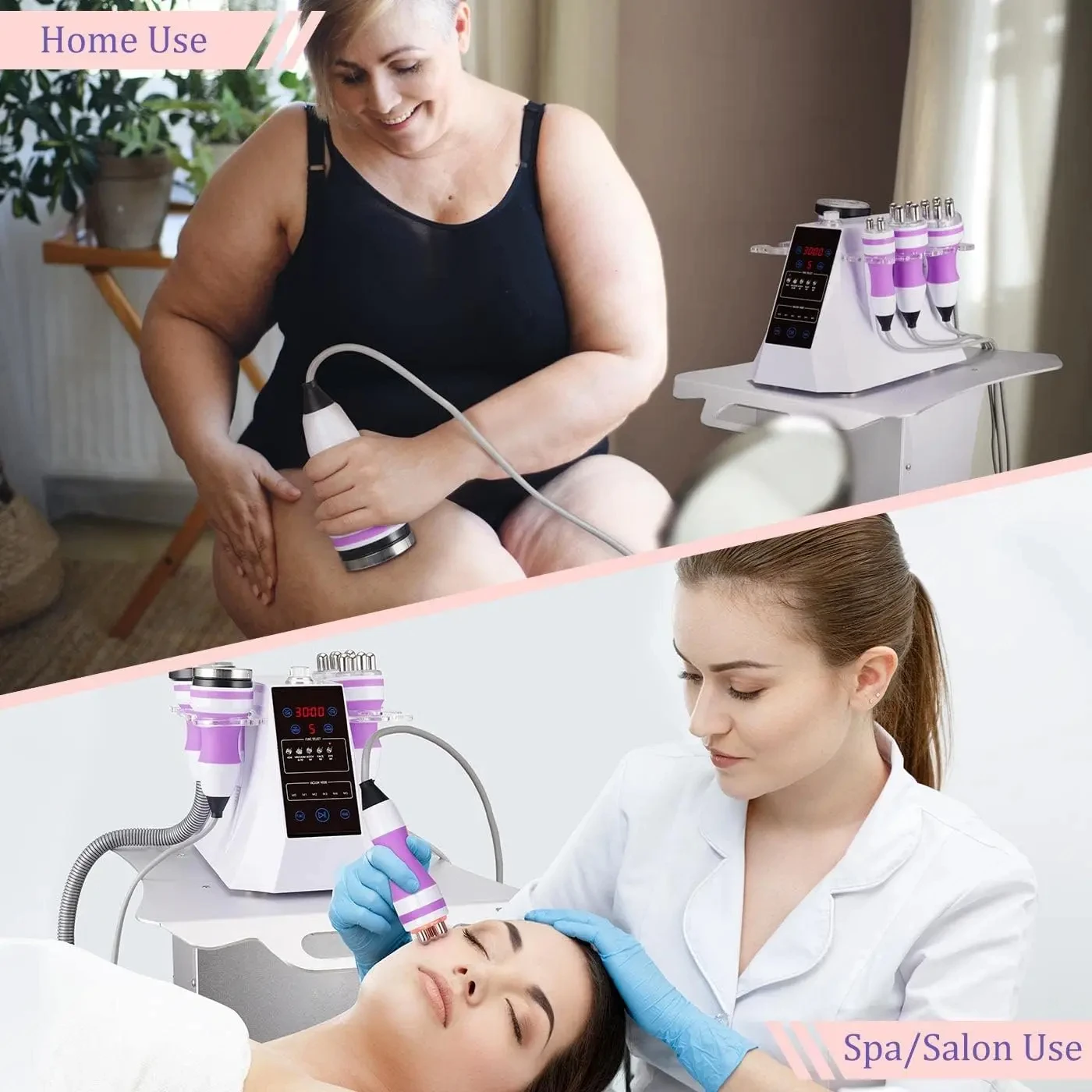 5in1 Multipolar RF Skin Tightening Vacuum 40K Cavitation Ultrasonic Celliute Slimming Spa Machine