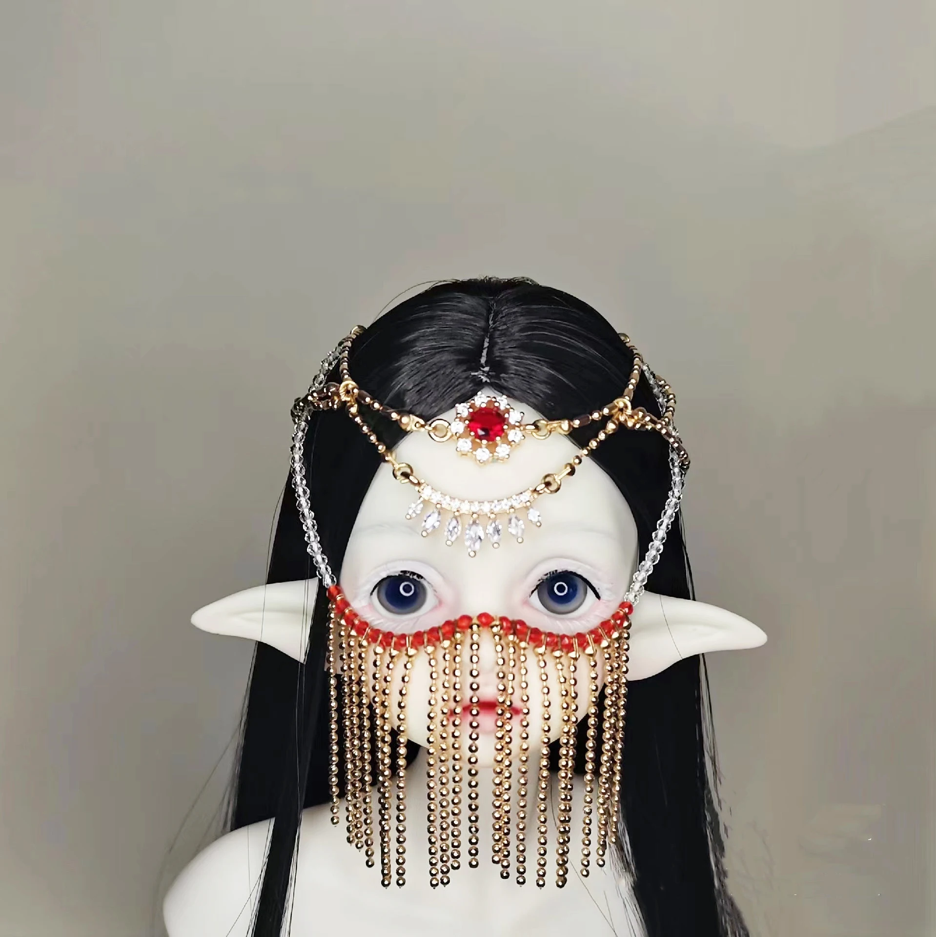 BJD 1/4 Face Curtain Exotic Headwear Ornament 1 Piece