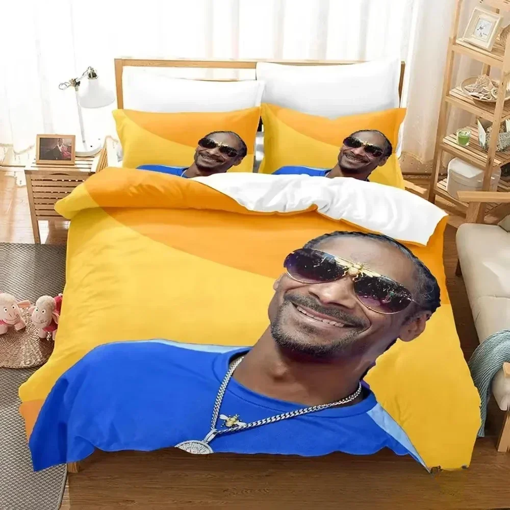 

New 3D Print Snoop Dogg Rapper Comfortable Duvet Quilt Cover Pillowcase Bedding Set Children Bedroom Decoration Home Textile