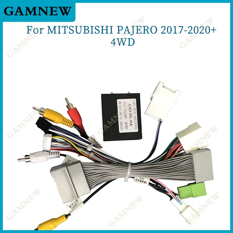 

Car 16pin Wiring Harness Adapter Canbus Box Decoder For Mitsubishi Pajero 4WD 2018 2019 2020 OD-SL-04