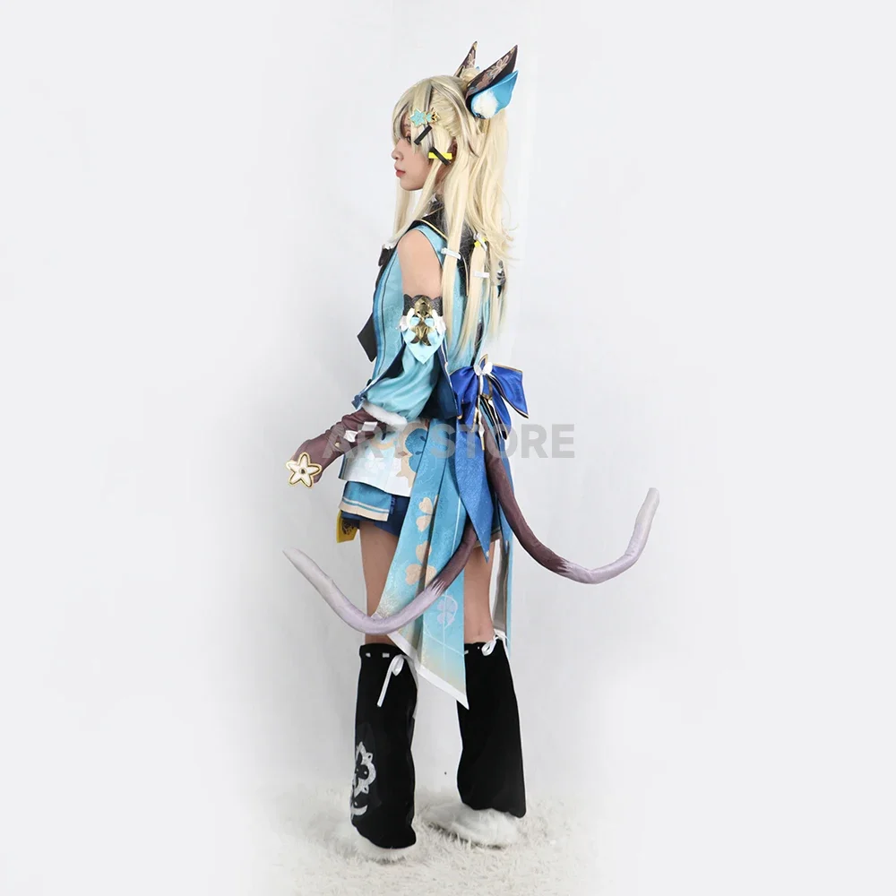 CosplayKirara Costume Genshinimpact Cosplay Kirara Ears Tails Suit Women Wig Game Courier Cat Upon Halloween Carnival Party Outf