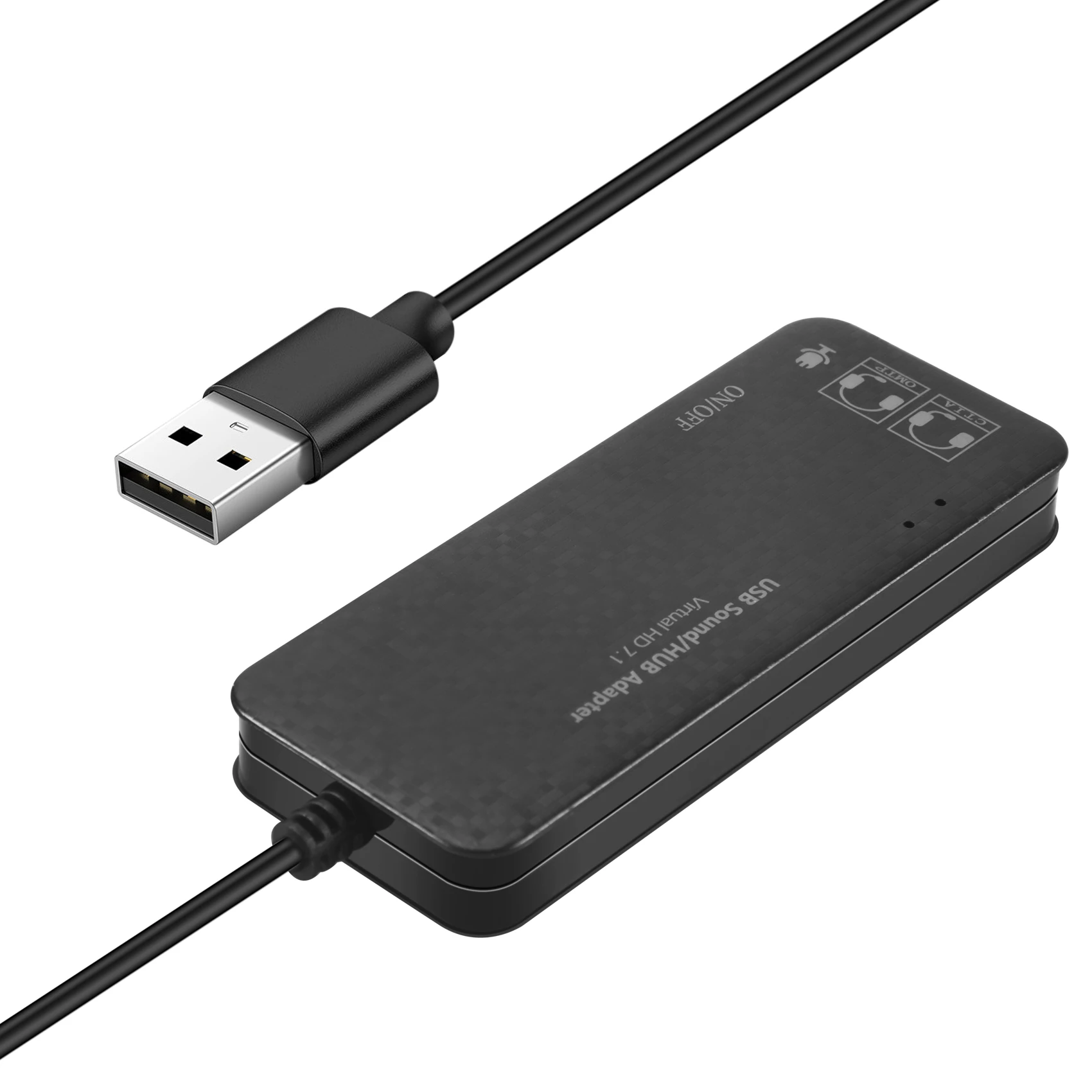 

3-портовый концентратор USB 2.0, внешняя 7.1-канальная звуковая карта, гарнитура, микрофонный адаптер для ПК