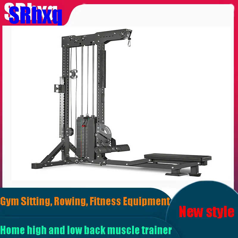 

Pull-down fitness equipment, back pulling, sitting posture, rowing, large fitness equipment