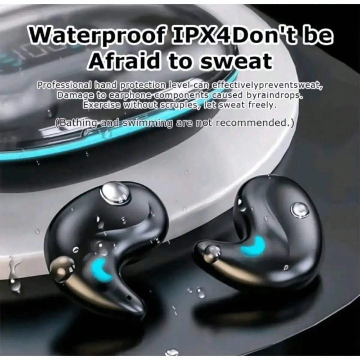 جديد X55 Pro سماعات أذن بلوتوث للنوم سماعة لاسلكية تعمل بالبلوتوث سماعات أذن ستيريو هاي فاي مقاومة للماء مع ميكروفون لجميع الهواتف الذكية