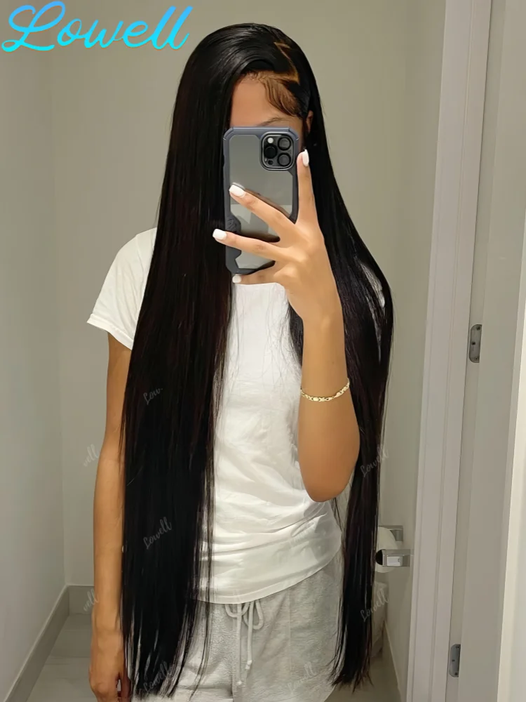 

30-40 дюймовые прямые парики из натуральных волос с HD-кружевом 13x6, без клея, готовые к носке, с предварительно выщипанными линиями роста, парики с закрытием 4x4 и 5x5