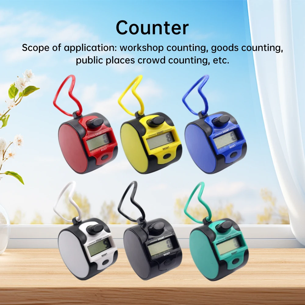 Counter Hand Held Row Clickers 5 Digit Number Handheld Manual LCD Electronic Sports Counting Tool Electronic Buckle Counter